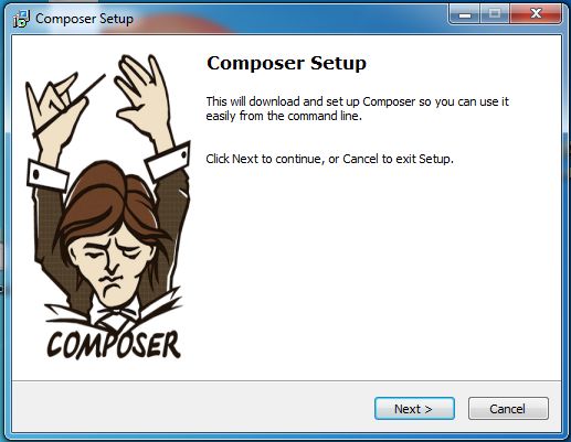 Composer Setup Start on Windows