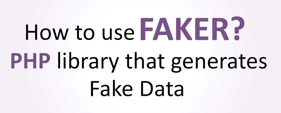 how to use faker php dummy data