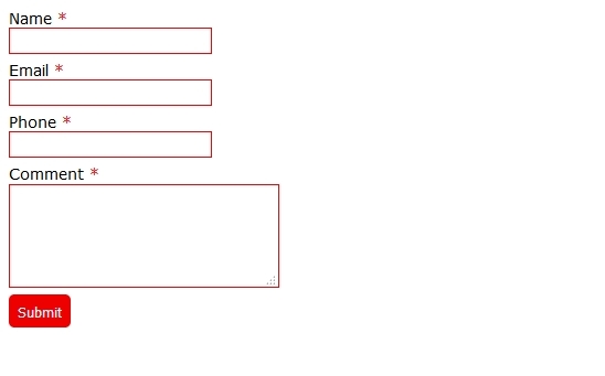 jquery form validation example without plugin