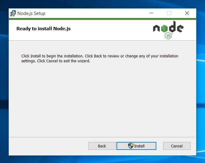 node.js ready to install