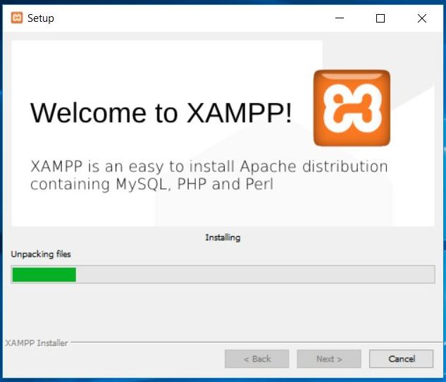 8 step install xampp on windows 10