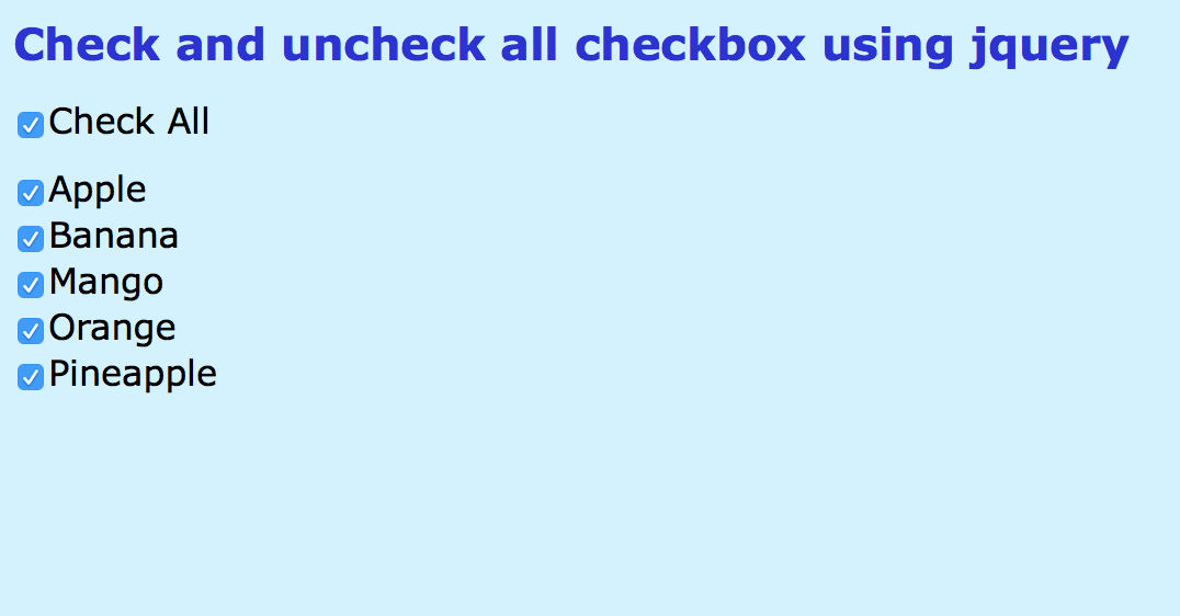 jquery check and uncheck checkbox