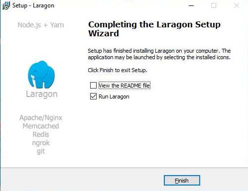 finish laragon installation