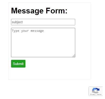 google recaptcha form